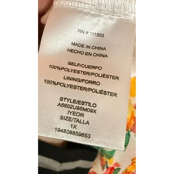 NWT Lily Rose Floral Square Neck Puff Sleeve‎ Smocked Waist Midi Dress 1X - Picture 7 of 8